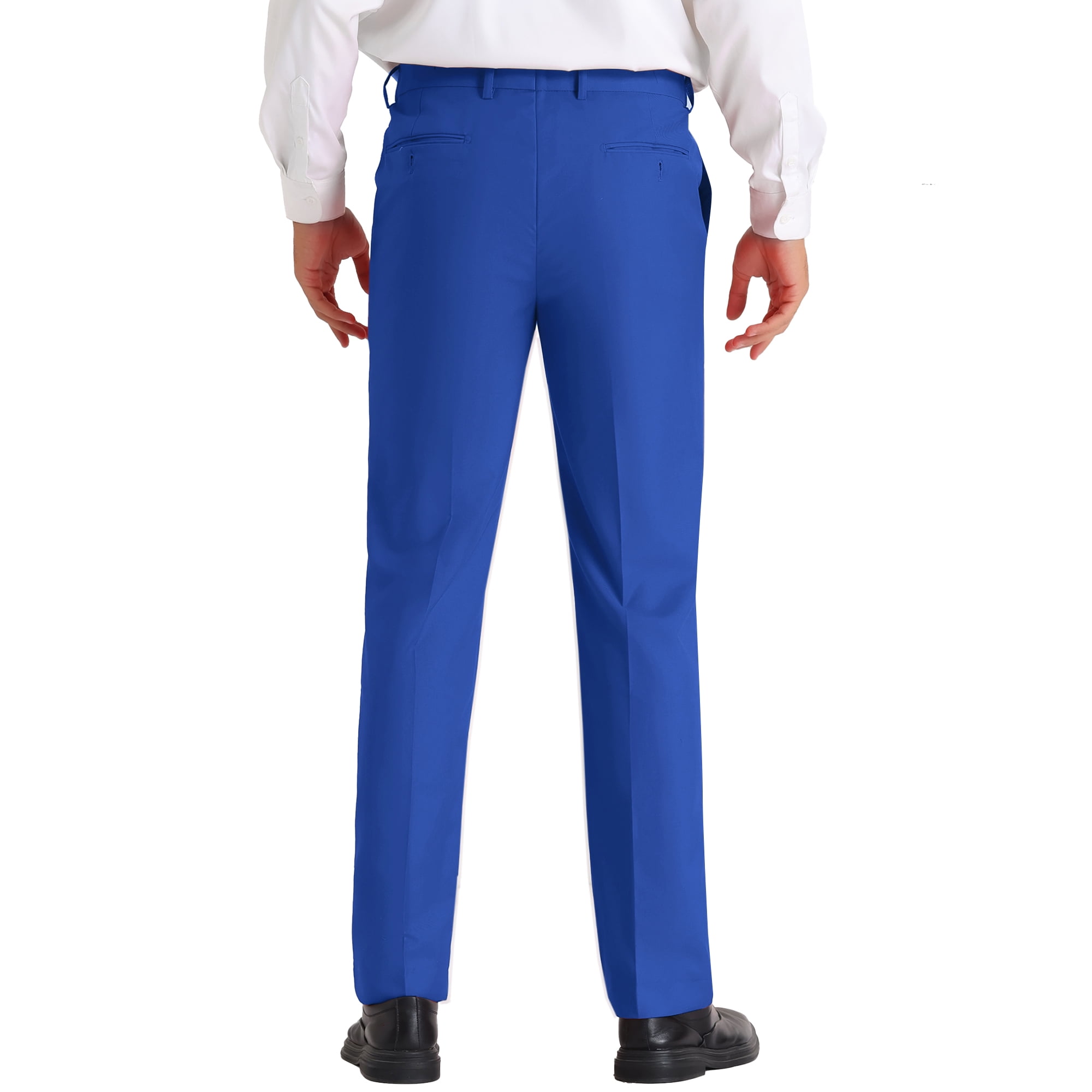 INSPIRE CHIC Dress Pants for Men's Slim Fit Flat Front Business