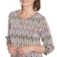 thumbnail image 4 of Alfred Dunner Womens Chenille Zig Zag Split Neck Top, 4 of 4