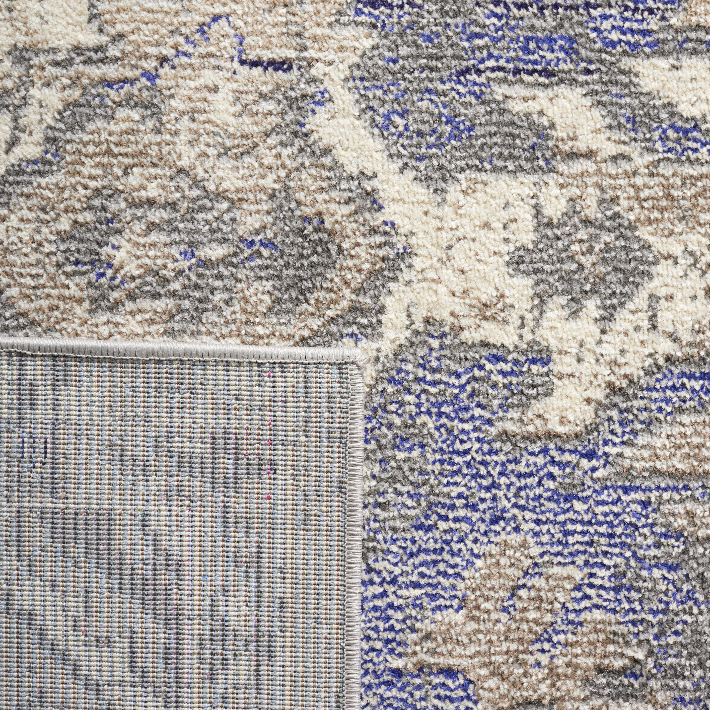 SAFAVIEH Madison Elinor Traditional Distressed Area Rug, Beige/Purple, 5'3" x 7'6"