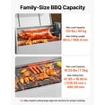 thumbnail image 3 of VEVOR Rotisserie Grill, 38W BBQ Outdoor Pig & Lamb Spit Roaster, Charcoal Spit Roaster with 132 LBS Capacity, Wheels & 4-Level Height, Stainless Steel Rotisserie Grill Kit, 3 of 9