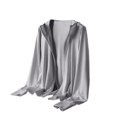 thumbnail image 4 of Vinsonshop Women's Sun Protection Jacket Hoodie Clothing Lightweight Long Sleeve Sun Cover Up Shirt Light Gray 3XL, 4 of 7