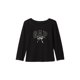 thumbnail image 1 of Remera gráfica de manga larga para bebé niña GAP, True Black, 12-18 meses, 1 of 2
