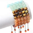 thumbnail image 2 of Natural Healing Power Gemstone Crystal Beads Unisex Adjustable Macrame Bracelets 8mm,7-Chakra Stones, 2 of 4