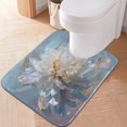 thumbnail image 6 of 2 Piece Bath Mat Set with U-Shaped Toilet Mat and Rectangle Bath Rugs Non Slip Machine Washable Bathroom Mats Large Flower in Full Bloom, 6 of 7