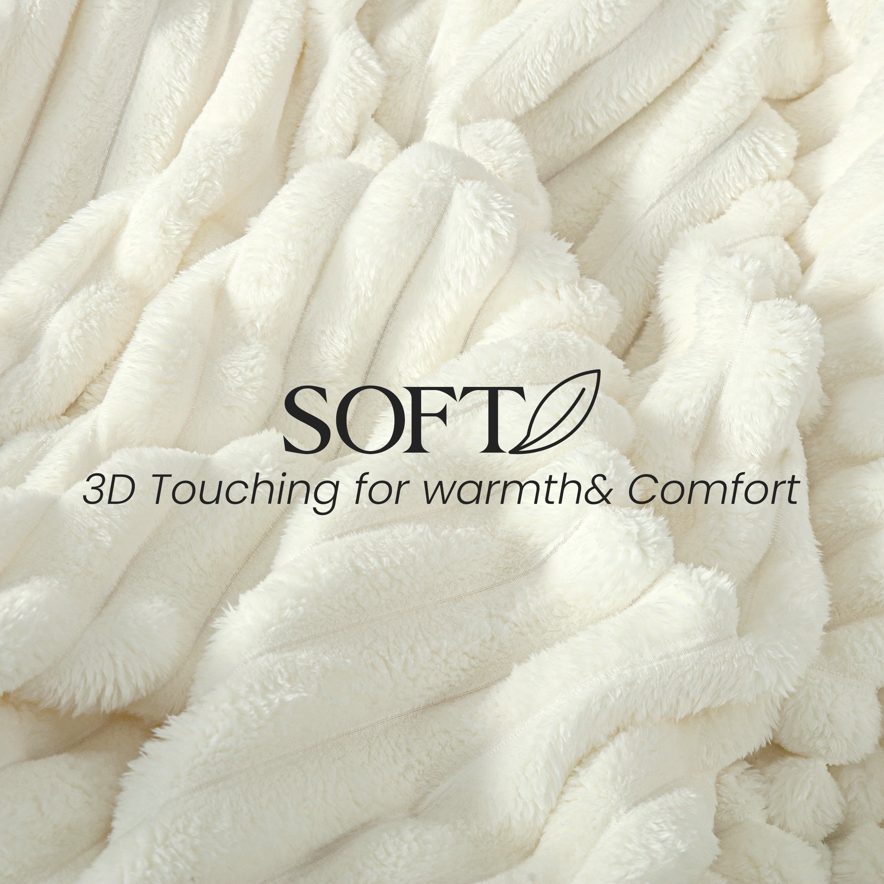 Fleece Blanket Queen Size 90" x 100" - 400GSM Oversized Soft Throw Blanket, Lightweight with Stripes Design Winter Blanket for Bed Sofa Couch