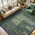 thumbnail image 5 of Reepow 8x10 Vintage Forest Boho Washable Indoor Low Pile Non Slip Backing Floral Living Room Area Rugs for Dining Room Bedroom,Forest Green, 5 of 10