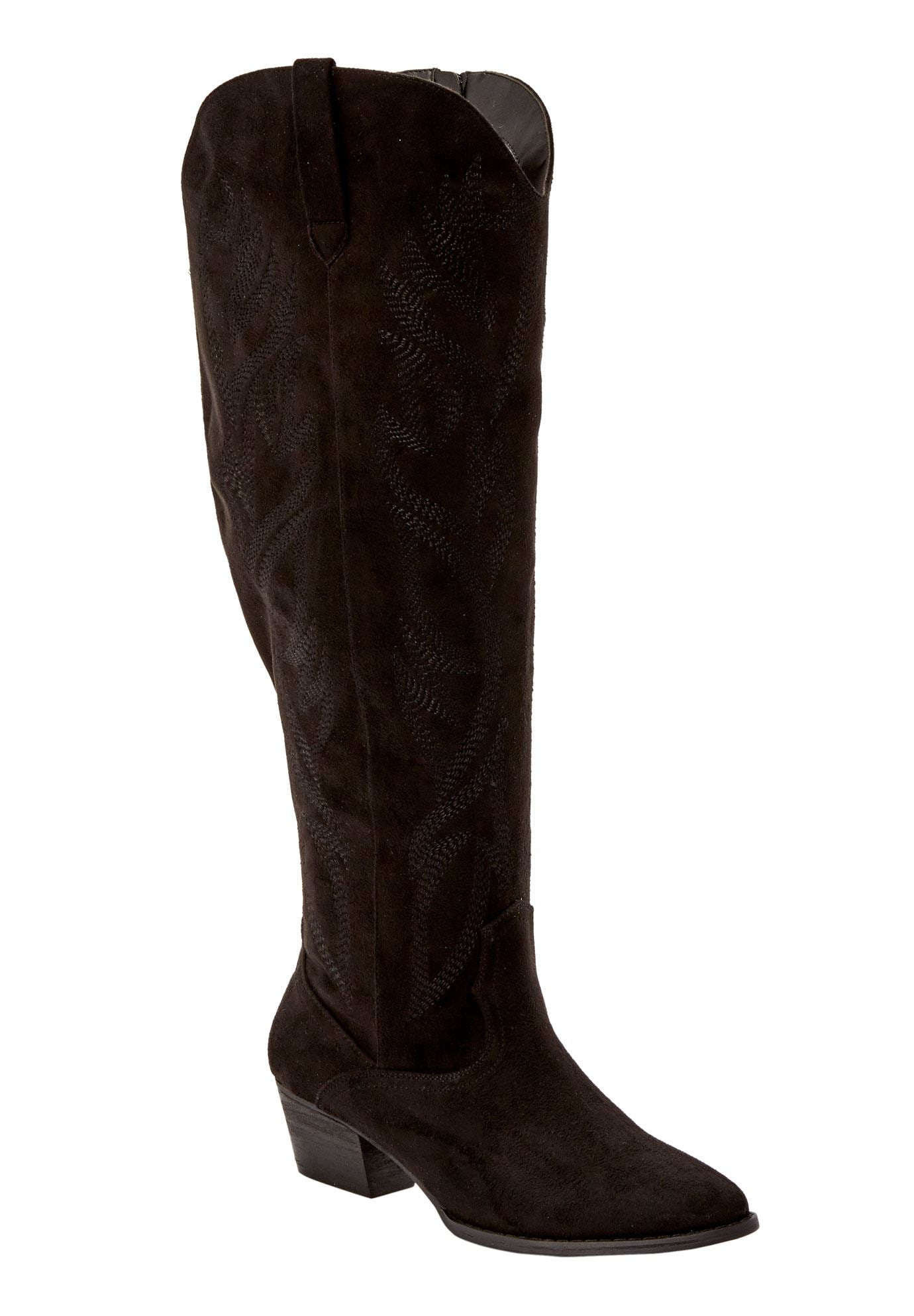 Wonder Nation Toddler Girls Black Riding Cowboy Casual Boots Shoes 7-11