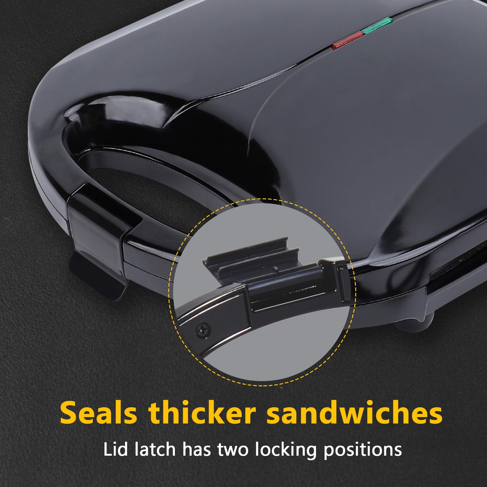 Panini Breakfast Machine Press Grill, 750W Non-Stick Sandwich Press Maker for Sandwich, Burgers, Steak