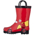 thumbnail image 3 of Disney Cars Kid's Lightening Mcqueen Boy's Red Rubber Rain Boots - Size 5 Toddler, 3 of 7