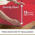 thumbnail image 2 of Twin Extra Long Micro Fiber Sheet Set - Soft and Comfy - By Crescent Bedding Red Twin XL, 2 of 6