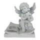 thumbnail image 1 of Portavelas de querubín conmemorativo, estatua de escritorio, soporte para velas votivas, figura de ángel para festival, gabinete, sala de estar, 1 of 8
