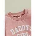 thumbnail image 6 of Infant Toddler Baby Girl Long Sleeve Shirts 6M 12M 18M 24M 3Y Daddys Girl Pullover Sweatshirt Tops Fall Outfit Casual Clothes, 6 of 9