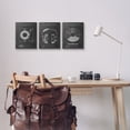 thumbnail image 2 of Stupell Industries Vintage Music Headphones Record Player Turntable Blueprint Canvas Wall Art, 11 x 14, Design by Karl Hronek, 2 of 6
