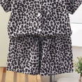 thumbnail image 5 of mgoYE Boy's 2 Pieces Cotton Linen Set Casual Button Shirts Short Sleeve Beach Shorts Summer Outfits|Black 13-14 Years, 5 of 7