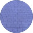 thumbnail image 1 of Ahgly Company Indoor Round Patterned Sky Blue Dress Blue Area Rugs, 7' Round, 1 of 6