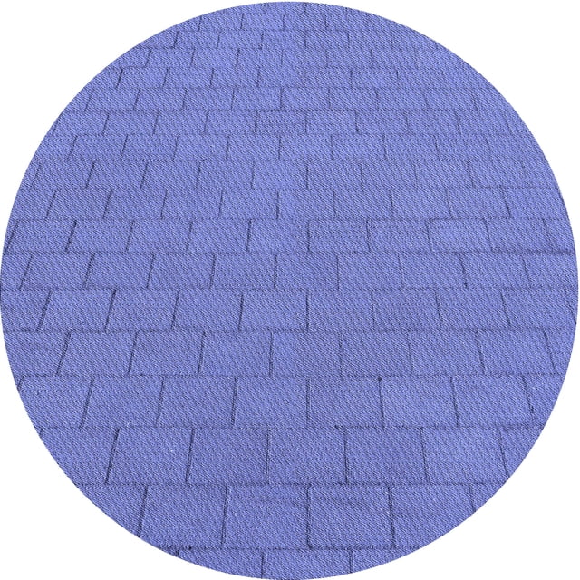 Ahgly Company Tapis Rond Lavable en Machine Intérieur Transitionnel Bleu Ciel, 4 Pieds Rond
