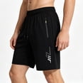 thumbnail image 4 of Xdegoge Athletic Running Shorts for Men Quick Dry Workout Gym Shorts with Zipper Pockets Elastic Waist Drawstring Breathable Activewear for Exercise Fitness Training, 4 of 5