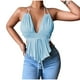 thumbnail image 1 of Camiseta Sin Mangas Para Mujer Tops Sin Mangas Blusa Casual Moda Causal Cuello en V Sólido Bandge Odeerbi ODB160396, 1 of 6