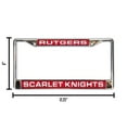 thumbnail image 6 of Rutgers Scarlet Knights Chrome Metal Laser Cut License Plate Frame, 6 of 8
