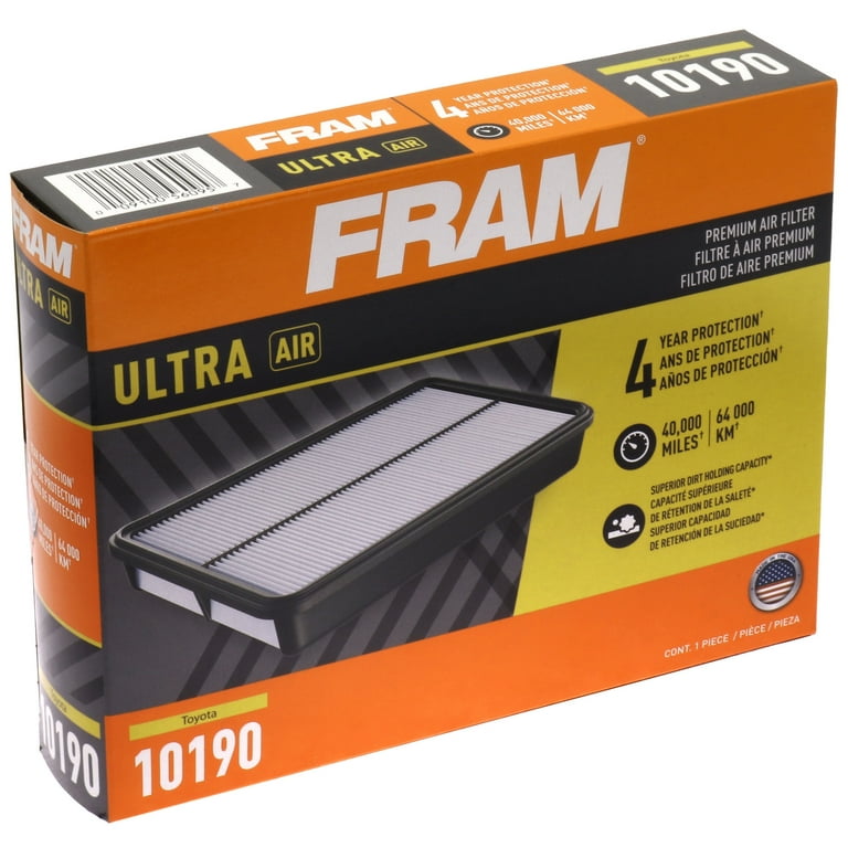 FRAM Ultra Air XGA10190 Premium Engine Air Filter for Select Toyota Scion and Pontiac Vehicles Fits select 2009 2019 TOYOTA COROLLA 2007 2018
