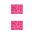 thumbnail image 3 of Yuarrent Suministros de moldes para fondant A-Z Letras en inglés Molde en relieve Molde de fundición de dulces para celebración Fabricación de Capital/Rosa 2piezas Yuarrent CBP269300, 3 of 6