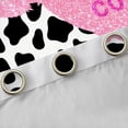 thumbnail image 4 of Feelyou Fashion Cow Print Black Out Curtains for Teens, Pink Glitter Cow Curtains Pack of 2 (42x63 Each), Chic Art Polkadots Bedroom Curtains, Curtains and Drapes Decor, 4 of 6