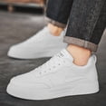 thumbnail image 6 of CORASUN Men's White PU Leather Casual Sneakers, Waterproof Lightweight Non-Slip Walking Shoes for Men & Teens, Perfect for School, Office and Daily Wear, 6 of 10