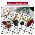 thumbnail image 4 of 2 Pieces Different Styles Cherry Bag Charms, Red Glitter Cherry Keychain with Gold/Green Leaf, Cute Cherry Key Chain Accessories for Purse Women Handbags Car, 4 of 7