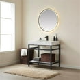 thumbnail image 3 of Funes 36" Single Sink Bathroom Vanity in Matte Black Frame White Top w/ Mirror, 3 of 8