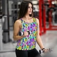 thumbnail image 5 of Fotbe Graffiti Pineapples Womens Loose Fit Casual Flowy Slim-Fit Tank Tops Athletic Round Neck Trendy Sleeveless Summer Tops for Gym and Yoga-XX-Large, 5 of 7