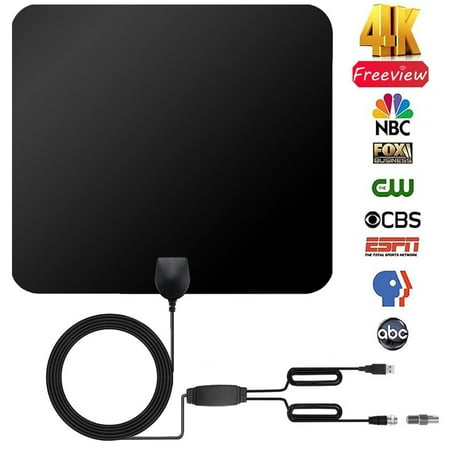Digital TV Antenna HD-ANTENNA PRO Amplified HDTV Antenna Indoor with High Gain Amplifier Signal Booster, Noise-Free Reception for HD Free TV