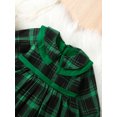 thumbnail image 5 of Elippeo Christmas Dress 12M 2Y 3Y 4Y 5Y 6Y Plaid Print Long Sleeve Round Neck Ruffled Tulle Patchwork A-Line Dress Xmas Clothing, 5 of 10