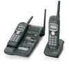 Panasonic KX-TG2382B - Cordless phone - 2.4 GHz - 3-way call capability - black + additional handset