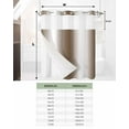 thumbnail image 7 of No Hook Shower Curtains, Brown White Ombre Standard Shower Curtains with Snap in Liner, Vintage Minimalist Country Gradient Waterproof Washable Fabric Bathroom Shower Curtain Sets, 66" x 72", 7 of 7