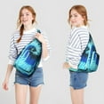 thumbnail image 4 of Boho Tie Dye Sling Bag - Rainbow Watercolor Print Crossbody Backpack for Women & Men, Lightweight Shoulder Bag (Psychedelic Swirl Design, Water-Resistant & Durable), 4 of 4