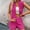 Hot Pink, variant on Women's Blazer Two Piece Outfit Casual Sleeveless Vest and Shorts Set Summer 2025 Casual Business Clothes