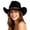 Z125-Black, variant on LILIYA Unisex Western Cowboy Hat with Multi Color Options, Packable Wide Brim Travel Hats, Classic Sun Protection Breathable Headwear for Camping Hiking and Holiday Trips