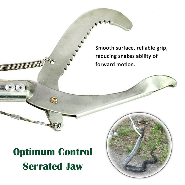 Safety Retractable Stainless Steel Snake Hook Long Handle Snake Catcher  Tongs Reptile Catcher Stick Rattlesnake Handling Tool - AliExpress