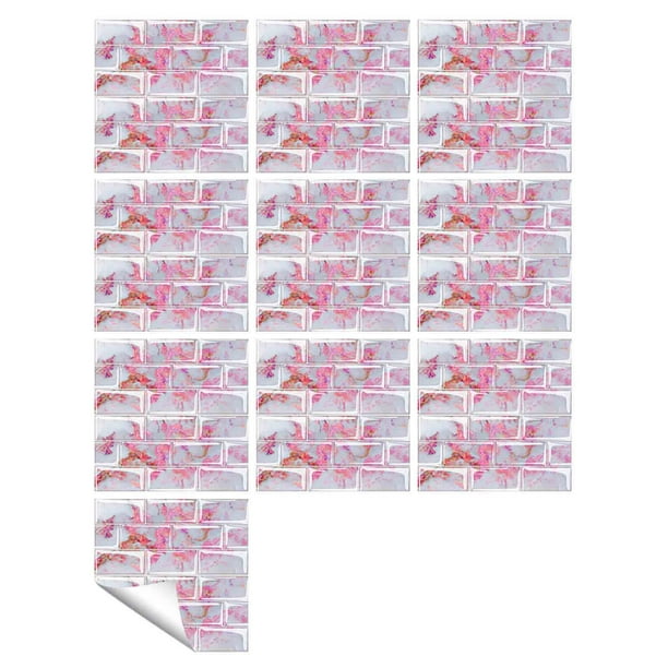 Fiudx Pegatinas Autoadhesivas para Azulejos, Diseño de Pvc Extraíble, Reutilizables, Fáciles de Aplicar para Cocina, Baño, Salón y Dormitorio, 10 X 10 Cm, Juego de 10, Sin Residuos.