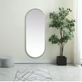 thumbnail image 6 of Elegant Decor Metal Frame Oval Mirror 24x60 Inch in Black, 6 of 7