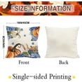 thumbnail image 6 of Fall Hydrangea Pumpkin Pillow Covers Hello Fall 18 x 18 Inch Throw Pillows, Thanksgiving Autumn Floral Seasonal Decorative Farmhouse Cushion Case for Sofa Couch Set of 4, 6 of 6