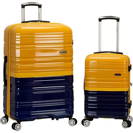 Open Box Rockland Melbourne Hardside Expandable Spinner Wheel 2pcs 20/28 - NAVY/YELLOW