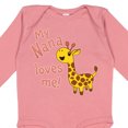 thumbnail image 4 of Inktastic My Nana Loves Me- Cute Giraffe Boys or Girls Long Sleeve Baby Bodysuit, 4 of 5