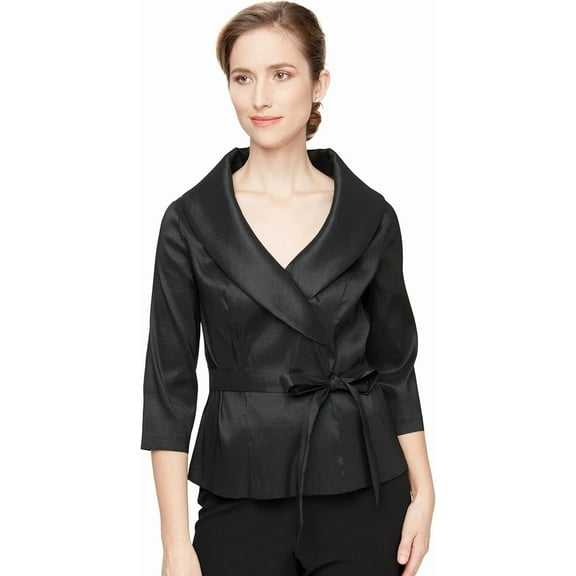 Alex Evenings 3/4 Sleeve Taffeta Formal Blouse, Women's