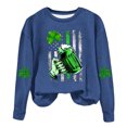 thumbnail image 2 of Qiopertar Mode Femmes Saint-Patrick Décontracté Manches Longues Col Rond Imprimé Chandail en Molleton Dames Hauts Blouse Offres de la Semaine Liquidation Moins de 5$ jusqu'à 90 % de Réduction, 2 of 4