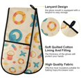 thumbnail image 2 of Yayeee Double Oven Mitt Kitchen Heat Resistant Baking 35" x7" Quilted Glove, Beach Pattern, 2 of 6