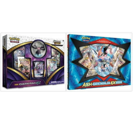 Pokemon Shining Legends Darkrai GX Box and Ash Greninja EX Box Trading Card Game Collection Box Bundle, 1 of Each. Great Variety Gift Set For Boys or
