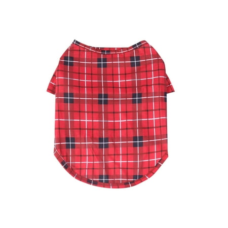 

Mrat Family Matching Wear Outfits Family Pajamas Sets Soft Fashion Cute Dog Plaid Lattice Print Pet Clothes Family Parent-child Wear Dog Holiday Nightwear Sleepwear