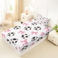 thumbnail image 4 of Erosebridal Cute Bowtie Twin Sheet Sets For Girl,Football Sport Games Ball Theme Kids Bedding 3 Pieces, 4 of 6