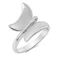 thumbnail image 1 of Butterfly Animal Plain Wings Ring .925 Sterling Silver Band Jewelry Female Male Unisex Size 7, 1 of 4